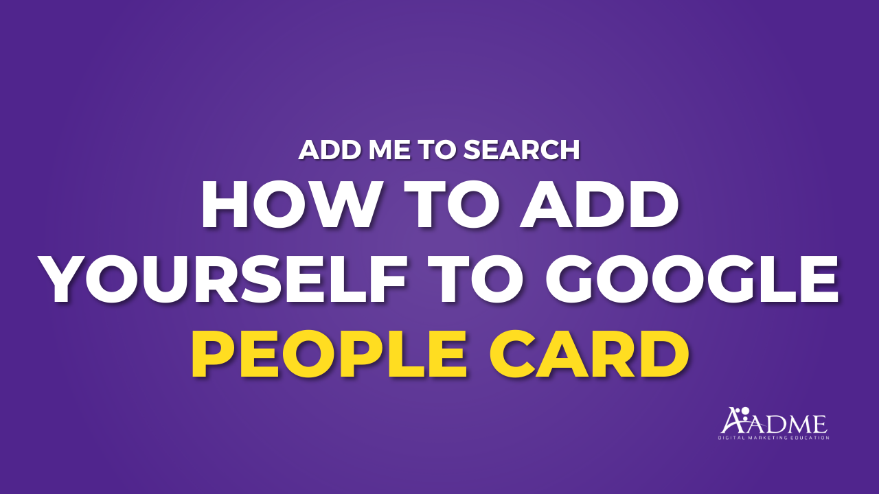 Add yourself to google people card