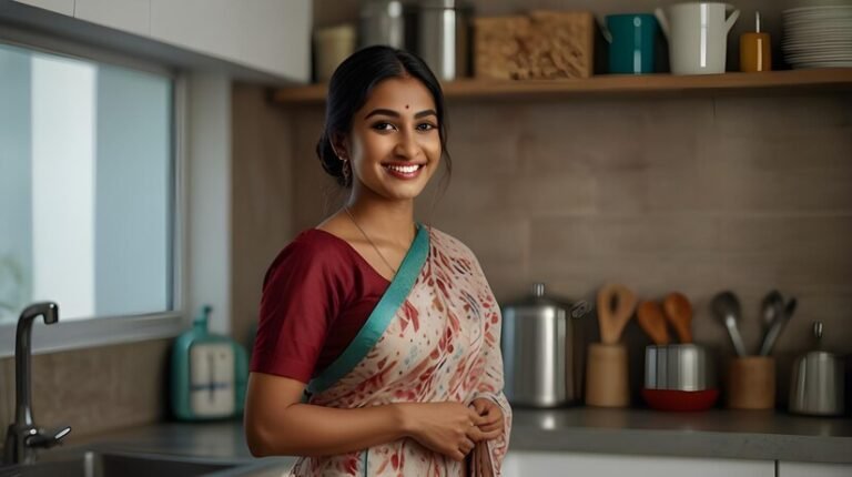 woman-red-sari-stands-kitchen_1040470-23907