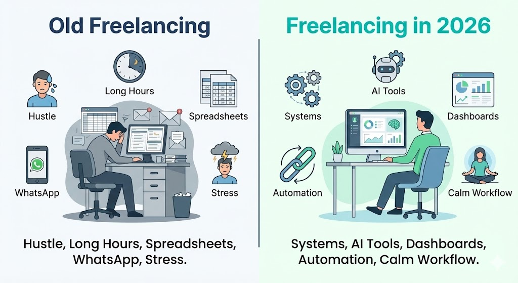 Freelancing evolution from hustle to systems in 2026