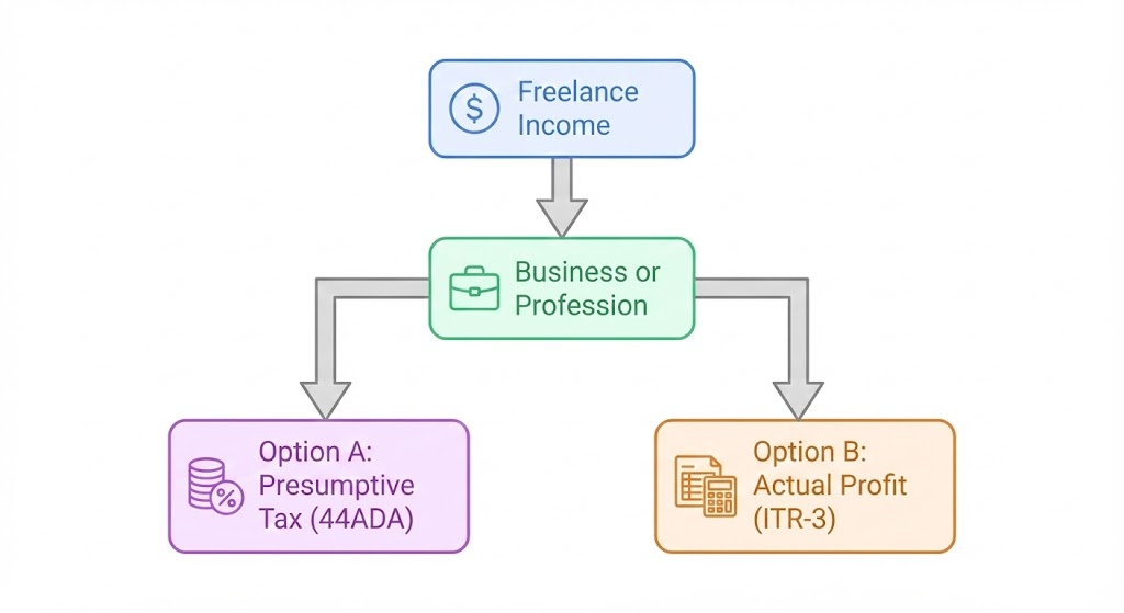 how freelance income is taxed in India