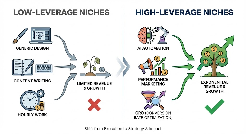 high leverage freelance niches 2026