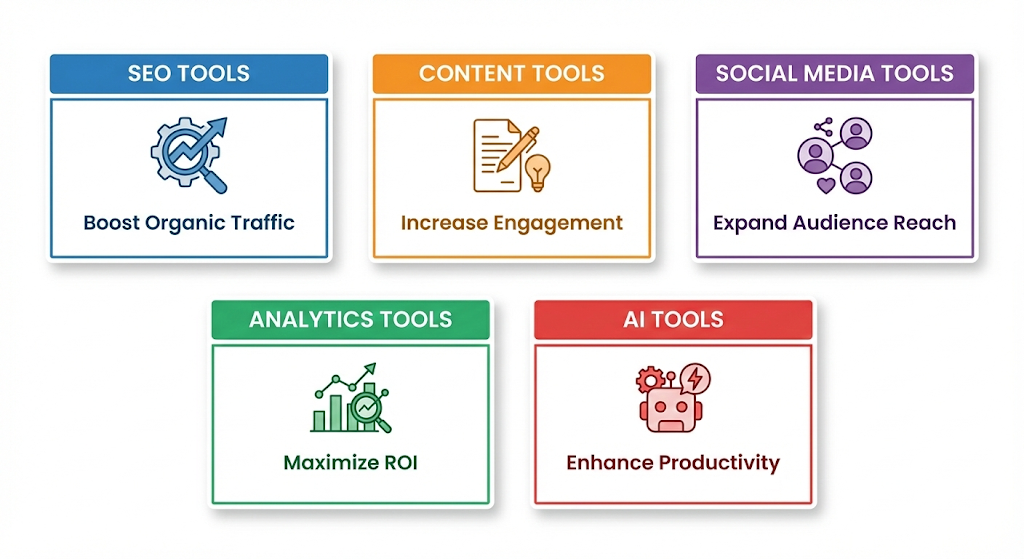 Categories of digital marketing tools every student must master