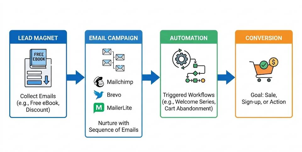 Free email marketing tools funnel for students