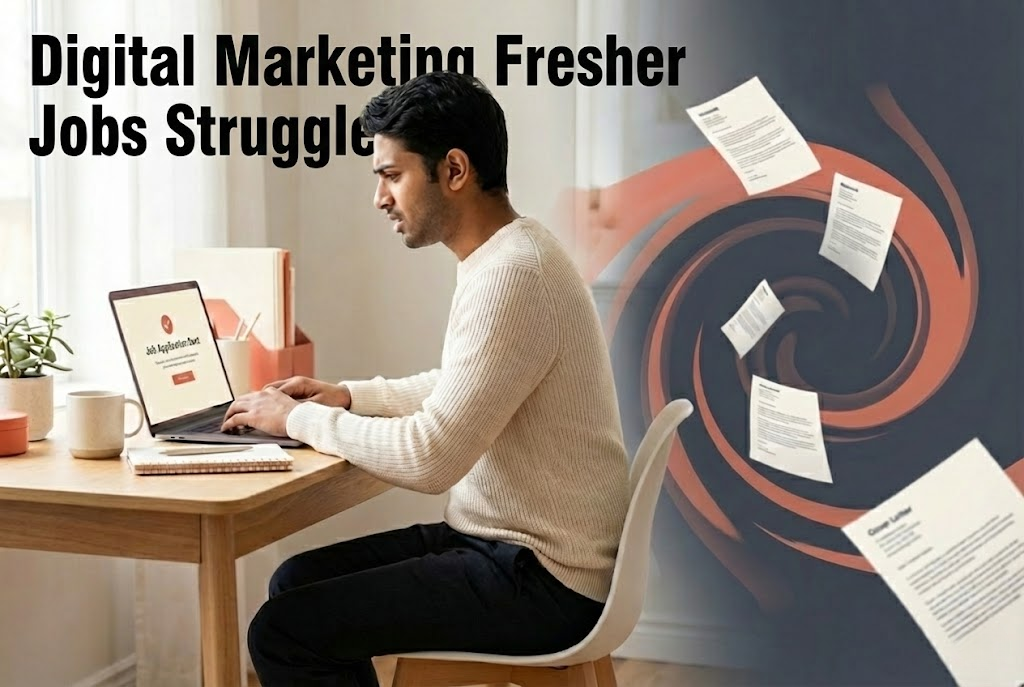 Digital marketing fresher job struggles and how to fix them with job applications, despite having certificates