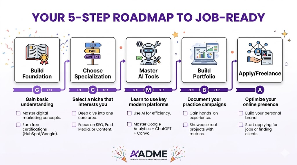 Five step roadmap to become job-ready in digital marketing after 12th