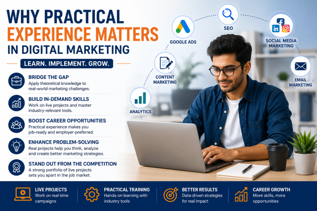 why digital marketing courses with live projects is important