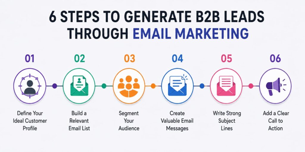 6 steps to generate b2b leads through email marketing