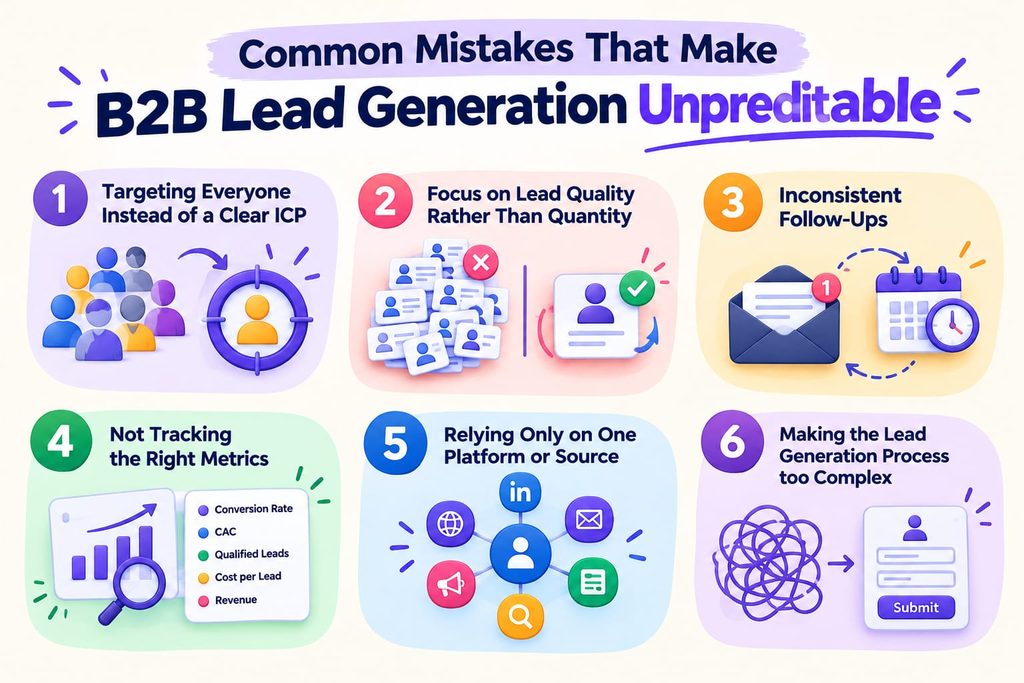 Common mistakes that make B2B lead generation unpredictable